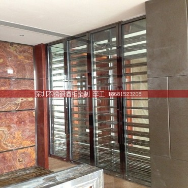 成都机场宾馆定制不锈钢酒柜