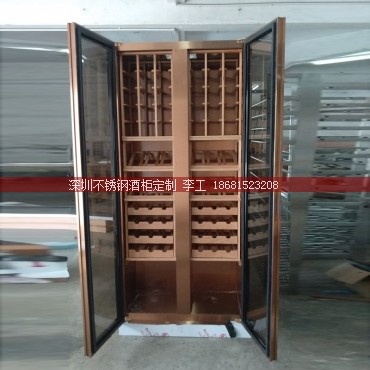 深圳香蜜湖九号大院某洋房定制不锈钢酒柜