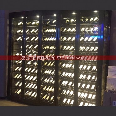 东莞虎门某进口食品专卖定制不锈钢酒柜